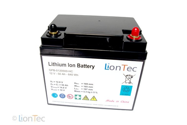 Batterie de Lithium-Ionen 12 V - 50 Ah